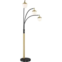 Possini Euro Design Rayne Modern Arc Floor Lamp 72" Tall Gold Black 3 Light LED Adjustable Arm Frosted Glass Globe Shade For Living Room Reading Home 15 Possini Euro Design Rayne Modern Arc Floor Lamp 72" Tall Gold Black 3 Light LED Adjustable Arm Frosted Glass Globe Shade For Living Room Reading Home -Selected Home Furnishings Store GUEST c869919f 6f5b 4ba9 a151 3e35a537efaa