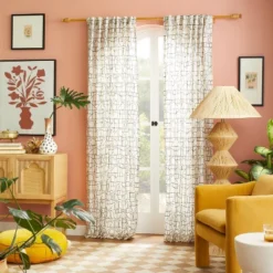 1pc Light Filtering Embroidery Bridges Window Curtain Panel White - Opalhouse™ Designed With Jungalow™ 9 1pc Light Filtering Embroidery Bridges Window Curtain Panel White - Opalhouse™ Designed With Jungalow™ -Selected Home Furnishings Store GUEST cc3504b0 8e79 4236 8d8b 7dc946df2b57 1