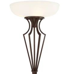 Franklin Iron Works Torchiere Floor Lamp LED 73" Tall Oil Rubbed Bronze Caged Frosted Glass Shade For Living Room Bedroom Office Uplight 11 Franklin Iron Works Torchiere Floor Lamp LED 73" Tall Oil Rubbed Bronze Caged Frosted Glass Shade For Living Room Bedroom Office Uplight -Selected Home Furnishings Store GUEST cd8ca29d 47a8 4d77 bdb0 ade8625b5b9e