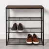 4 Tier Shoe Rack Black Metal With Walnut Wood - Brightroom™ 1 4 Tier Shoe Rack Black Metal With Walnut Wood - Brightroom™ -Selected Home Furnishings Store GUEST cf06b7f4 5689 4304 b846 3f24676f2c19