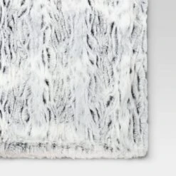 Tipped Snow Leopard Faux Fur Reversible Throw Blanket - Threshold™ 10 Tipped Snow Leopard Faux Fur Reversible Throw Blanket - Threshold™ -Selected Home Furnishings Store GUEST d3196147 7f14 4b50 abe0 744936275f06