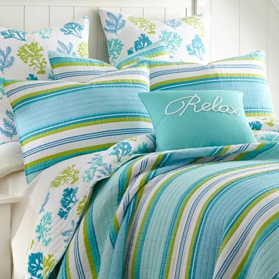 Cozumel Quilt Set - Coastal Multicolor - Levtex Home 3 Cozumel Quilt Set - Coastal Multicolor - Levtex Home