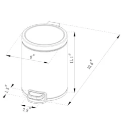 5L Round Step Trash Can - Brightroom™ 14 5L Round Step Trash Can - Brightroom™ -Selected Home Furnishings Store GUEST d3dcba62 f1b0 452a 92cc 1c11982c1b4f