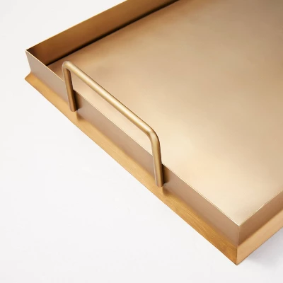 Beveled 12" X 16" Metal Decor Tray Brass Finish - Hearth & Hand™ With Magnolia 5 Beveled 12" X 16" Metal Decor Tray Brass Finish - Hearth & Hand™ With Magnolia - Image 3