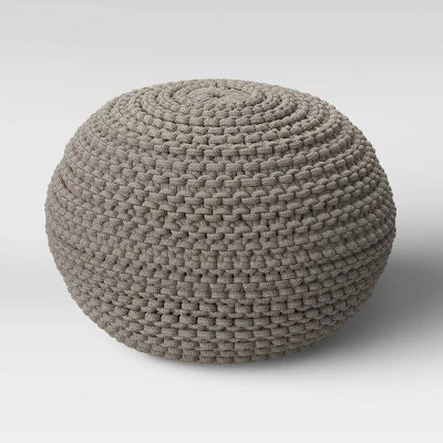 Cloverly Chunky Knit Pouf - Threshold 4 Cloverly Chunky Knit Pouf - Threshold - Image 2