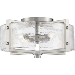 Possini Euro Design Prane Modern Industrial Ceiling Light Semi Flush Mount Fixture 17" Wide Brushed Nickel 4-Light Warped Glass For Bedroom Kitchen 12 Possini Euro Design Prane Modern Industrial Ceiling Light Semi Flush Mount Fixture 17" Wide Brushed Nickel 4-Light Warped Glass For Bedroom Kitchen -Selected Home Furnishings Store GUEST d6d6f1d6 17f5 40d9 8e0f cceec1010e0d