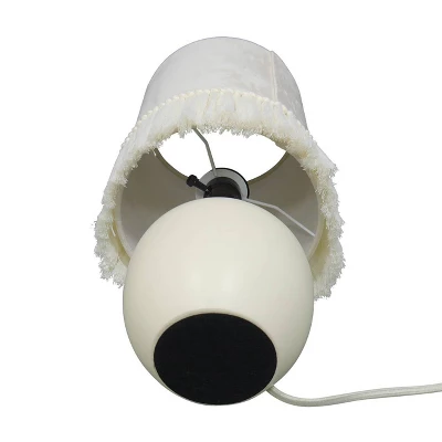 Small Table Lamp With Fringe Shade Off-White (Includes LED Light Bulb) - Opalhouse™ Designed With Jungalow™ 11 Small Table Lamp With Fringe Shade Off-White (Includes LED Light Bulb) - Opalhouse™ Designed With Jungalow™ - Image 9