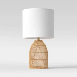 Rattan Diagonal Weave Table Lamp Tan - Opalhouse™ -Selected Home Furnishings Store GUEST dae93eeb ddb7 44ce 88df 301a4b240217