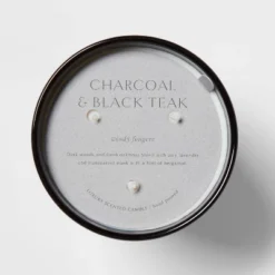 Colored Vase Glass With Dustcover & Black Teak Candle Black - Threshold™ 12 Colored Vase Glass With Dustcover & Black Teak Candle Black - Threshold™ -Selected Home Furnishings Store GUEST db5f0a77 3d4b 4811 aeb9 5e16fded9c82