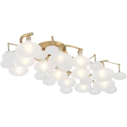 Possini Euro Design Lilypad Modern Ceiling Light Semi Flush Mount Fixture 30 1/4" Wide Warm Brass 12-Light Frosted Glass Shade For Bedroom Living Room 16 Possini Euro Design Lilypad Modern Ceiling Light Semi Flush Mount Fixture 30 1/4" Wide Warm Brass 12-Light Frosted Glass Shade For Bedroom Living Room -Selected Home Furnishings Store GUEST dec42141 80e6 4416 977e 08a265036989