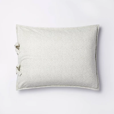 Decorative Border Cotton Slub Print Quilt Sham Light Teal Green – Threshold™ Designed With Studio McGee 5 Decorative Border Cotton Slub Print Quilt Sham Light Teal Green – Threshold™ Designed With Studio McGee - Image 3