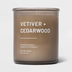 Glass Jar Vetiver And Cedarwood Candle Brown - Threshold™ 10 Glass Jar Vetiver And Cedarwood Candle Brown - Threshold™ -Selected Home Furnishings Store GUEST dfa4fefe 0ef4 4373 802b 4787eff784da