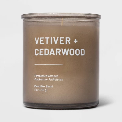 Glass Jar Vetiver And Cedarwood Candle Brown - Threshold™ 6 Glass Jar Vetiver And Cedarwood Candle Brown - Threshold™ - Image 4