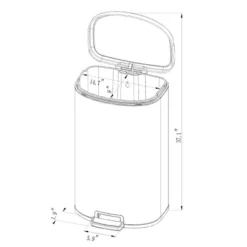 45L D Shape Step Trash Can - Brightroom™ 9 45L D Shape Step Trash Can - Brightroom™ -Selected Home Furnishings Store GUEST dfcf1598 d01a 4f5f ae41 13a8e22b2c58