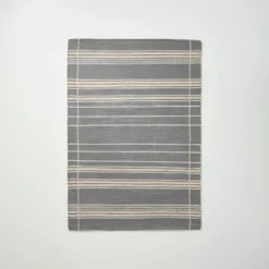 Wool Blend Variegated Stripe Area Rug Dark Gray - Hearth & Hand™ With Magnolia 14 Wool Blend Variegated Stripe Area Rug Dark Gray - Hearth & Hand™ With Magnolia -Selected Home Furnishings Store GUEST dfeaf7b3 fe91 42d0 a761 a75fb13a64e0