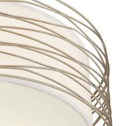 Possini Euro Design Modern Ceiling Light Flush Mount Fixture Antique Silver Leaf 18" Wide Wavy Spun White Drum For Bedroom Kitchen 10 Possini Euro Design Modern Ceiling Light Flush Mount Fixture Antique Silver Leaf 18" Wide Wavy Spun White Drum For Bedroom Kitchen -Selected Home Furnishings Store GUEST e04b5916 115c 4317 9311 6cfbacca2953