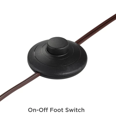 Franklin Iron Works Tahoe Rustic Industrial Downbridge Arc Floor Lamp 60" Tall Bronze Metal Faux Leather Empire Shade For Living Room Reading Bedroom 6 Franklin Iron Works Tahoe Rustic Industrial Downbridge Arc Floor Lamp 60" Tall Bronze Metal Faux Leather Empire Shade For Living Room Reading Bedroom - Image 4