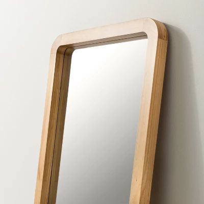 71" Standing Wood Framed Mirror Natural - Hearth & Hand™ With Magnolia 4 71" Standing Wood Framed Mirror Natural - Hearth & Hand™ With Magnolia - Image 2