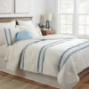 12pc Embroidered Fringe Stripe With Tassels Comforter & Sheet Bedding Set - Threshold™ 1 12pc Embroidered Fringe Stripe With Tassels Comforter & Sheet Bedding Set - Threshold™ -Selected Home Furnishings Store GUEST e23de448 adc6 4c2b 89f2 07268f6ea193