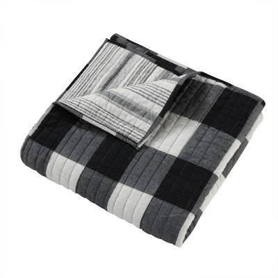 Camden Black Quilted Throw - Levtex Home 3 Camden Black Quilted Throw - Levtex Home