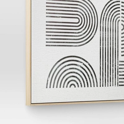 45" X 55" Line Art I Framed Kraft Wall Canvas - Threshold™ 5 45" X 55" Line Art I Framed Kraft Wall Canvas - Threshold™ - Image 3