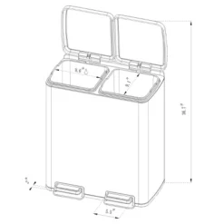 60L Stainless Steel Step Trash And Recycle Can - Brightroom™ 7 60L Stainless Steel Step Trash And Recycle Can - Brightroom™ -Selected Home Furnishings Store GUEST e7721439 02d4 4cbb 994a 7467bdac2ef2