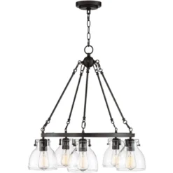 Possini Euro Design Bellis Bronze Wagon Wheel Pendant Chandelier 25" Wide Modern Clear Glass 5-Light Fixture For Dining Room House Kitchen Island Home 14 Possini Euro Design Bellis Bronze Wagon Wheel Pendant Chandelier 25" Wide Modern Clear Glass 5-Light Fixture For Dining Room House Kitchen Island Home -Selected Home Furnishings Store GUEST e7bbb215 b714 48ed 95f2 82d1e0902641