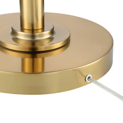 Possini Euro Design Kinsey Modern Torchiere Floor Lamp 72 1/2" Tall Brass Gold Metal Stone Pattern Crystal Glass Shade For Living Room Office House 7 Possini Euro Design Kinsey Modern Torchiere Floor Lamp 72 1/2" Tall Brass Gold Metal Stone Pattern Crystal Glass Shade For Living Room Office House - Image 5