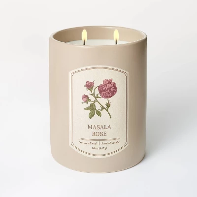 20oz Ceramic Masala Rose Candle Pink - Threshold™ Designed With Studio McGee 4 20oz Ceramic Masala Rose Candle Pink - Threshold™ Designed With Studio McGee - Image 2