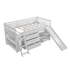 Low Twin Loft Bed With Bookcase, Separate Three Drawers, Pulling Ladder And Slide - ModernLuxe 12 Low Twin Loft Bed With Bookcase, Separate Three Drawers, Pulling Ladder And Slide - ModernLuxe -Selected Home Furnishings Store GUEST ea0a00a1 4d9a 4ec5 a6f6 e6cade0f0cc1