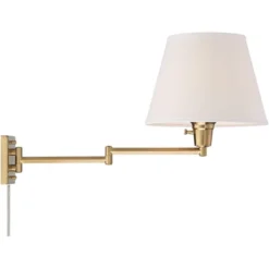 360 Lighting Clement Modern Swing Arm Wall Lamps Set Of 2 Warm Gold Plug-in Light Fixture White Linen Shade For Bedroom Bedside Living Room Reading 15 360 Lighting Clement Modern Swing Arm Wall Lamps Set Of 2 Warm Gold Plug-in Light Fixture White Linen Shade For Bedroom Bedside Living Room Reading -Selected Home Furnishings Store GUEST ebf710ae 4811 44d8 a732 0a5f3c2b2d38