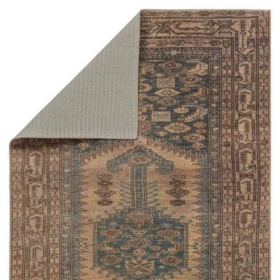 Reeves Medallion Runner Rug Brown/Blue - Jaipur Living 4 Reeves Medallion Runner Rug Brown/Blue - Jaipur Living - Image 2