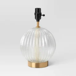 Small Ribbed Glass Lamp Base Clear - Threshold™ 11 Small Ribbed Glass Lamp Base Clear - Threshold™ -Selected Home Furnishings Store GUEST ee23bb4b bc94 4203 8178 905a5c519153