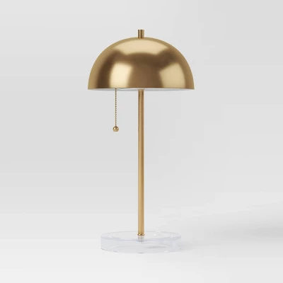 Dome Table Lamp With Acrylic Base Brass - Threshold™ 6 Dome Table Lamp With Acrylic Base Brass - Threshold™ - Image 4