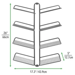 MDesign Metal Shoe Display & Storage Rack, 4 Tier, Wall Mount 17 MDesign Metal Shoe Display & Storage Rack, 4 Tier, Wall Mount -Selected Home Furnishings Store GUEST f05cedc0 927b 4608 9dfe 44b6af81a280