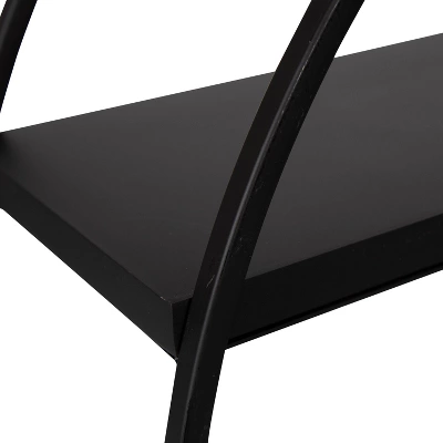 24" Diameter Sequoia Wood And Metal Round Wall Shelf - Kate & Laurel All Things Decor 4 24" Diameter Sequoia Wood And Metal Round Wall Shelf - Kate & Laurel All Things Decor - Image 2