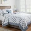 5pc Block Print With Border Comforter Bedding Set White/Blue - Threshold™ 2 5pc Block Print With Border Comforter Bedding Set White/Blue - Threshold™ -Selected Home Furnishings Store GUEST f1f0cd38 a30b 4876 b5f2 30420c59179b