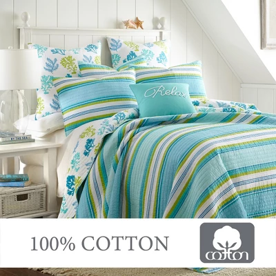Cozumel Quilt Set - Coastal Multicolor - Levtex Home 5 Cozumel Quilt Set - Coastal Multicolor - Levtex Home - Image 3