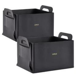 Juvale 2 Pack Faux Leather Foldable Storage Bins With Handles, Collapsible Baskets For Home Organization, Black, 10 X 6.5 In 17 Juvale 2 Pack Faux Leather Foldable Storage Bins With Handles, Collapsible Baskets For Home Organization, Black, 10 X 6.5 In -Selected Home Furnishings Store GUEST f29c8ff6 3821 4a15 8b22 057659cf924e