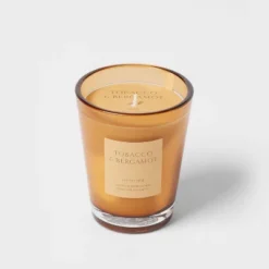 Colored Vase Glass With Dustcover Tobacco And Bergamot Candle Yellow - Threshold™ 14 Colored Vase Glass With Dustcover Tobacco And Bergamot Candle Yellow - Threshold™ -Selected Home Furnishings Store GUEST f2d322ed 7929 4fe4 80ce 3b86e1456d1f