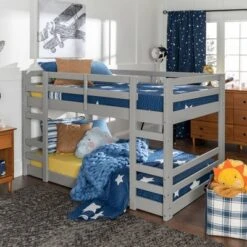 Twin Over Twin Indy Solid Wood Low Bunk Bed - Saracina Home 17 Twin Over Twin Indy Solid Wood Low Bunk Bed - Saracina Home -Selected Home Furnishings Store GUEST f4a7cd82 6f05 4d13 9375 1d95fbdd13ee