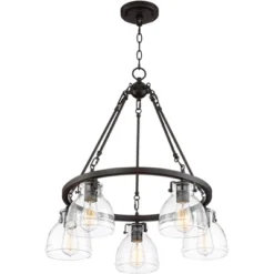 Possini Euro Design Bellis Bronze Wagon Wheel Pendant Chandelier 25" Wide Modern Clear Glass 5-Light Fixture For Dining Room House Kitchen Island Home 15 Possini Euro Design Bellis Bronze Wagon Wheel Pendant Chandelier 25" Wide Modern Clear Glass 5-Light Fixture For Dining Room House Kitchen Island Home -Selected Home Furnishings Store GUEST f57f1f0b 5fd6 4d76 8765 b8e25ce9ca30