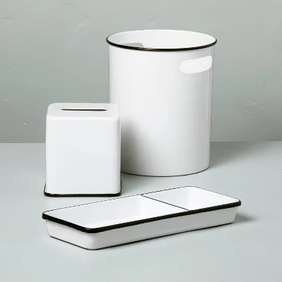 Metal Divided Bath Tray Black/White - Hearth & Hand™ With Magnolia 4 Metal Divided Bath Tray Black/White - Hearth & Hand™ With Magnolia - Image 2