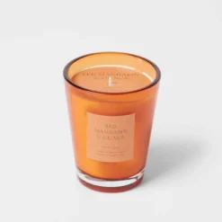 Colored Vase Glass With Dustcover Mandarin & Guava Candle Orange - Threshold™ 15 Colored Vase Glass With Dustcover Mandarin & Guava Candle Orange - Threshold™ -Selected Home Furnishings Store GUEST f690da26 0feb 4a9d 8634 caaa1172c9d3