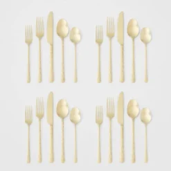 20pc Cherryfield Champagne Flatware Set - Threshold™ 7 20pc Cherryfield Champagne Flatware Set - Threshold™ -Selected Home Furnishings Store GUEST f6924981 0d4b 401a 85b9 7da17569d4aa