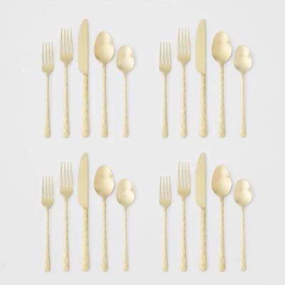 20pc Cherryfield Champagne Flatware Set - Threshold™ 5 20pc Cherryfield Champagne Flatware Set - Threshold™ - Image 3