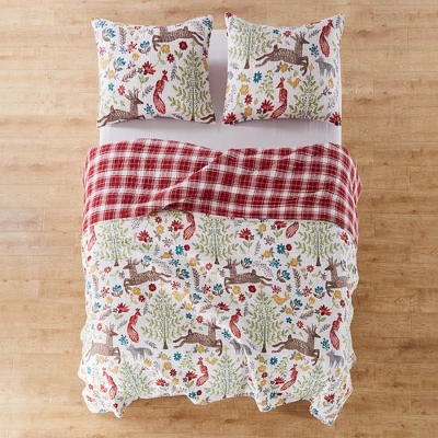 Folk Deer Holiday Quilt Set - Levtex Home 4 Folk Deer Holiday Quilt Set - Levtex Home - Image 2