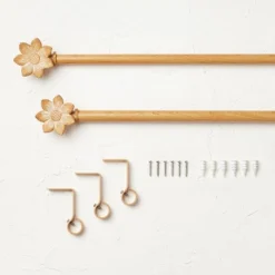 Flower Faux Wood Curtain Rod Natural Wood - Opalhouse™ Designed With Jungalow™ 8 Flower Faux Wood Curtain Rod Natural Wood - Opalhouse™ Designed With Jungalow™ -Selected Home Furnishings Store GUEST f708ce89 3ca5 424d 80e2 a01cb7dd58aa