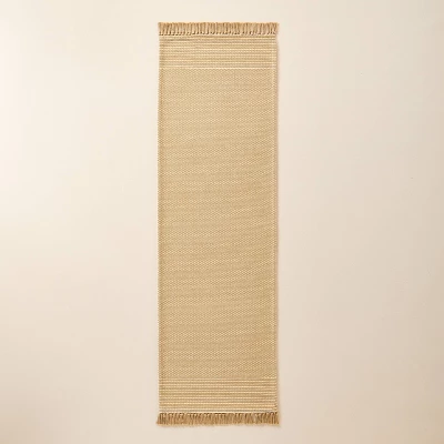 Patterned Border Stripe Area Rug Khaki - Hearth & Hand™ With Magnolia 6 Patterned Border Stripe Area Rug Khaki - Hearth & Hand™ With Magnolia - Image 4