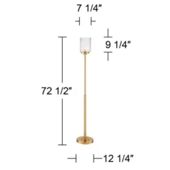 Possini Euro Design Kinsey Modern Torchiere Floor Lamp 72 1/2" Tall Brass Gold Metal Stone Pattern Crystal Glass Shade For Living Room Office House 15 Possini Euro Design Kinsey Modern Torchiere Floor Lamp 72 1/2" Tall Brass Gold Metal Stone Pattern Crystal Glass Shade For Living Room Office House -Selected Home Furnishings Store GUEST fda29f9f b935 4a52 bb71 40726af0bb7f